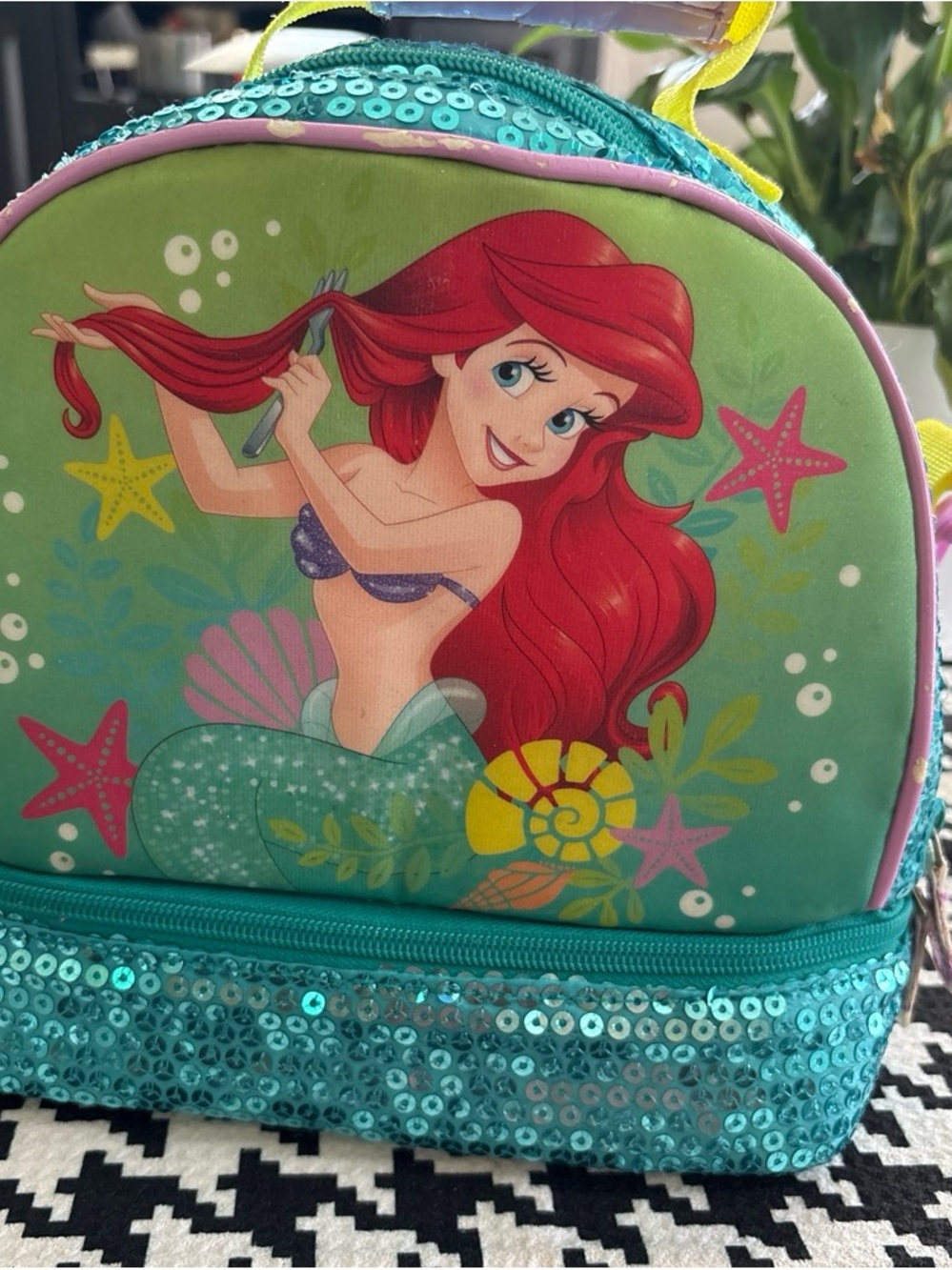 Disney Ariel Sequin Backpack - Teal & Red